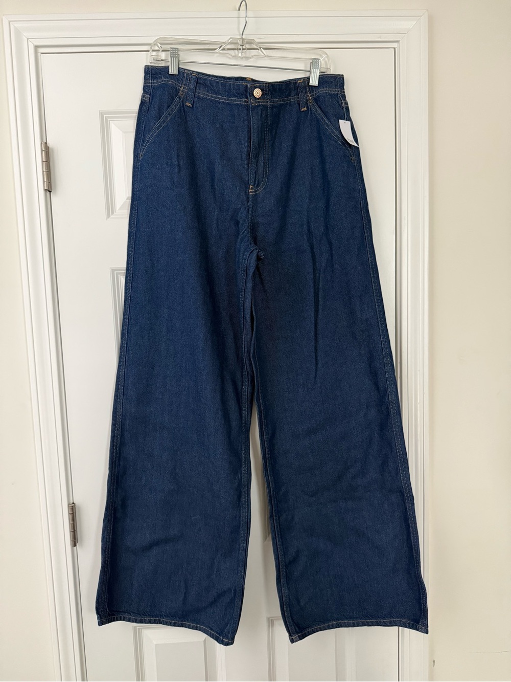 GAP Mid Rise UltraSoft Baggy Jeans Size 30 Tall Dark Blue Indigo | NWT 💙